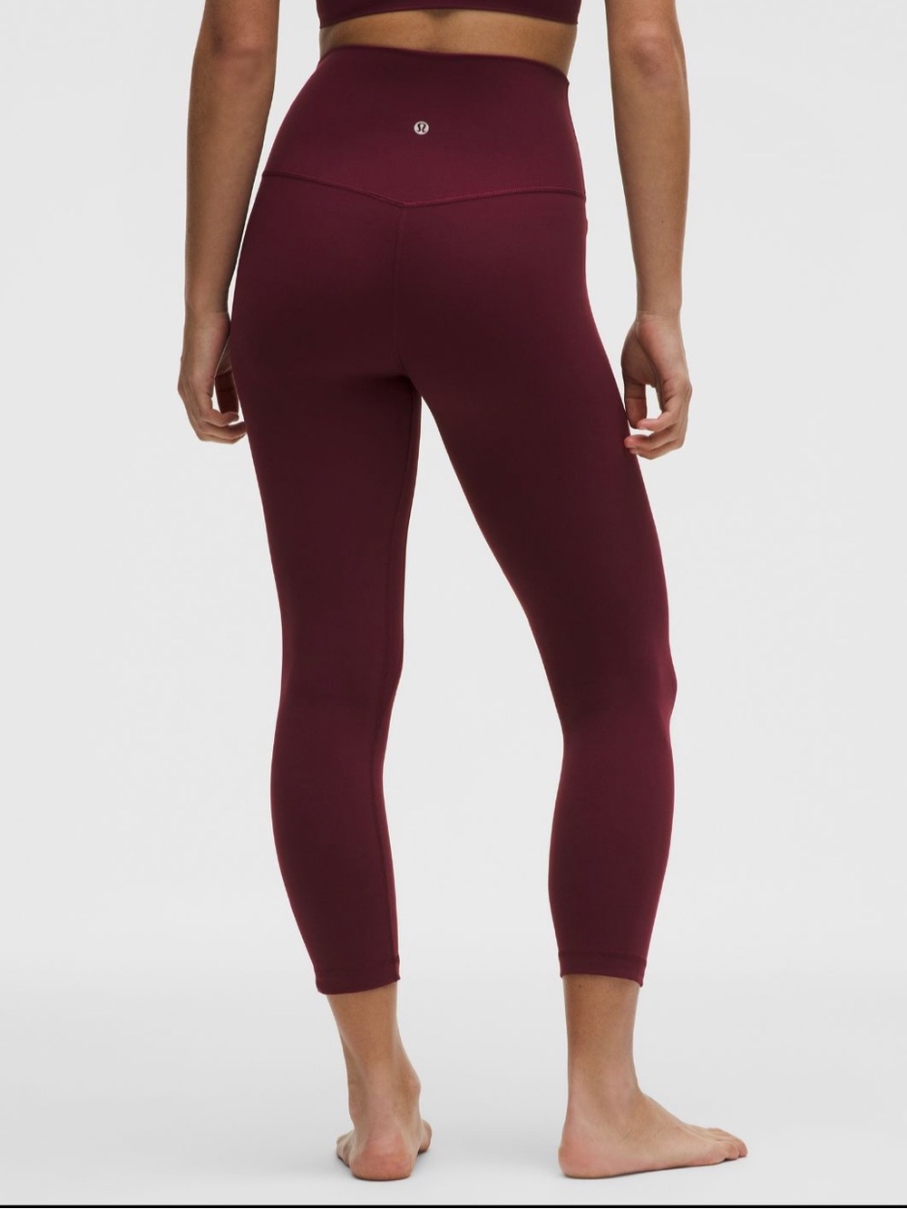 Lululemon Align High Rise Crop 23” Size 6 Leggings in Burgundy Bay
